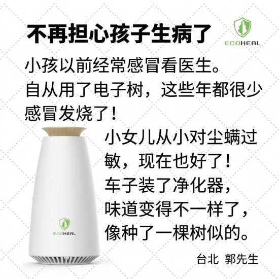 Ecoheal BM6+ Photosynthetic Ionization Air Purifier
