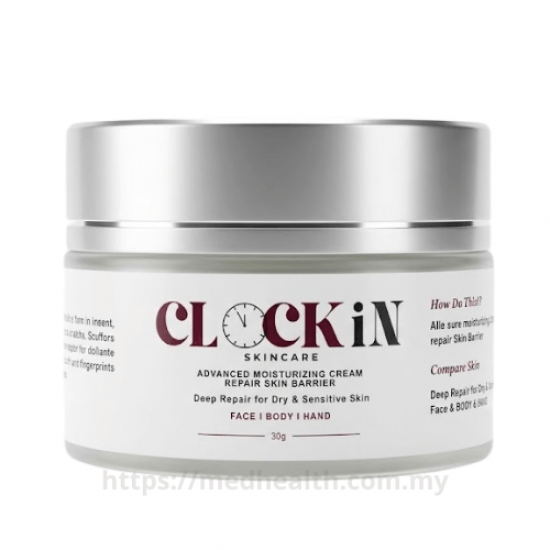 CLOCKIN SKINCARE Advanced Moisturizing Cream - Barrier Repair for Sensitive Skin - Face, Body & Hand